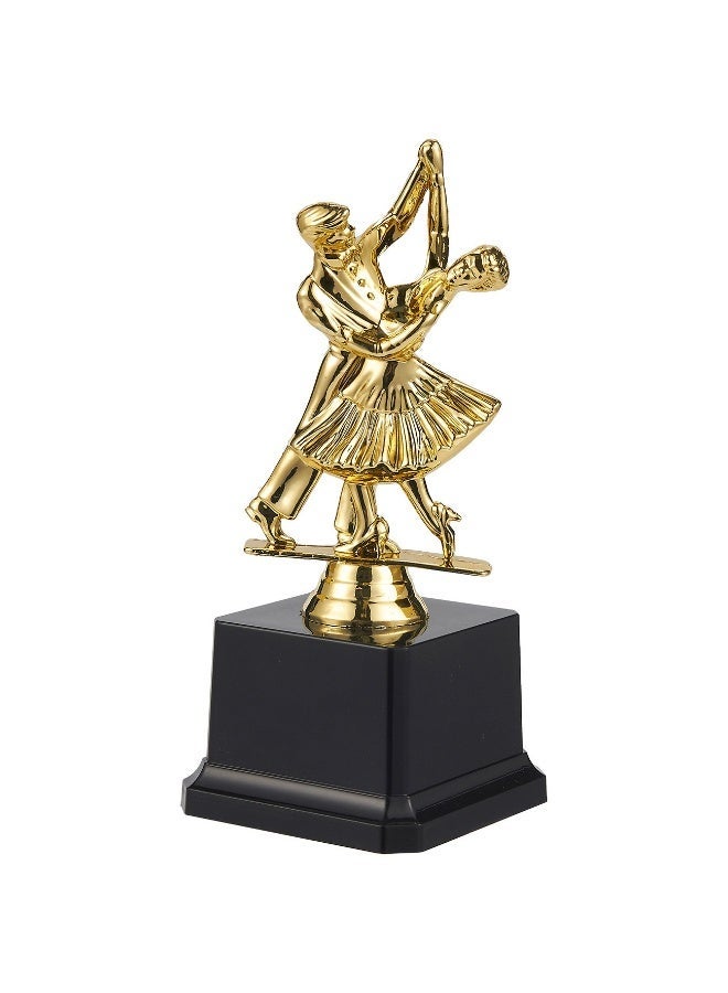 Gold-tone dance competition commemorative statue with base - a classic honor shield for salsa, ballet, and Latin dance dancers - an ideal gift for competitions and celebrations - Image 1